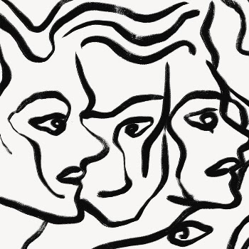 Abstract women face background, black | Free Photo - rawpixel