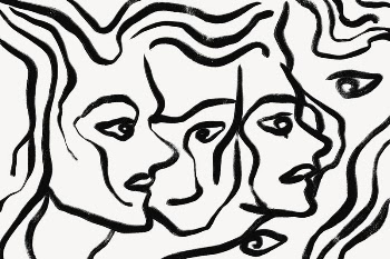 Abstract women face background, black | Free Photo - rawpixel