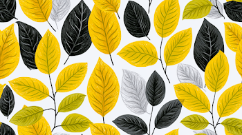 Abstract Yellow Leaves Pattern Background