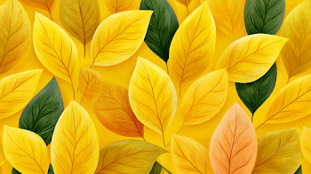 Abstract Yellow Leaves Pattern Background