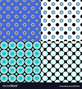 Abstractal circle pattern design background set vector image