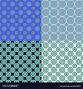 Abstractal circle pattern design background set vector image