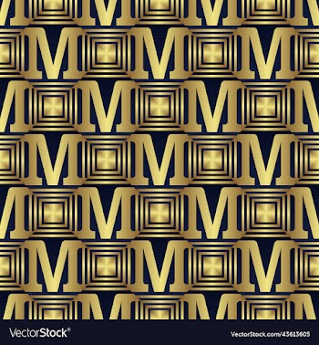 abtract letter m seamless pattern