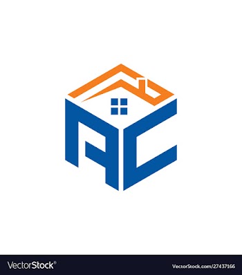 Ac home abstract polygonal letter logo vector image
