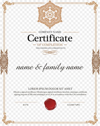 Academic certificate Diploma Authorization certificate Public key certificate - European border authorization certificate 