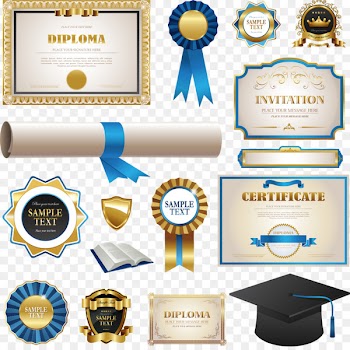 Academic certificate Diploma Graduation ceremony - Vector medal certificate design 