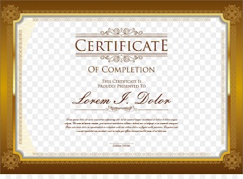 Academic certificate Diploma Professional certification Graduation ceremony - Design documents and certificates vector material 