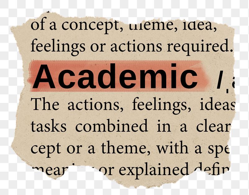 Academic png word sticker, torn | Free PNG - rawpixel