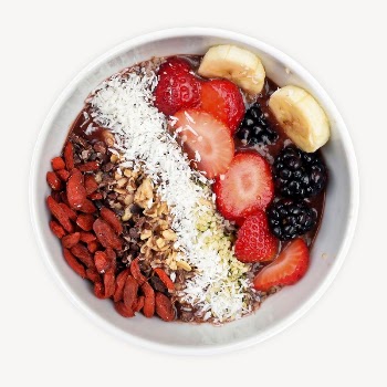 Acai bowl collage element, healthy | Free PSD - rawpixel