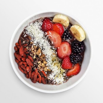 Acai bowl on white background, | Free Photo - rawpixel