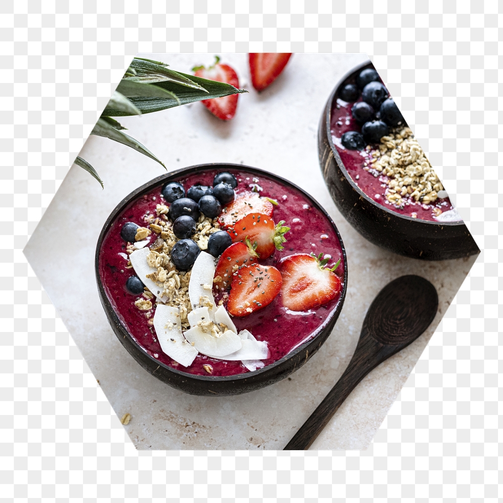 Acai bowl png badge sticker, | Free PNG - rawpixel