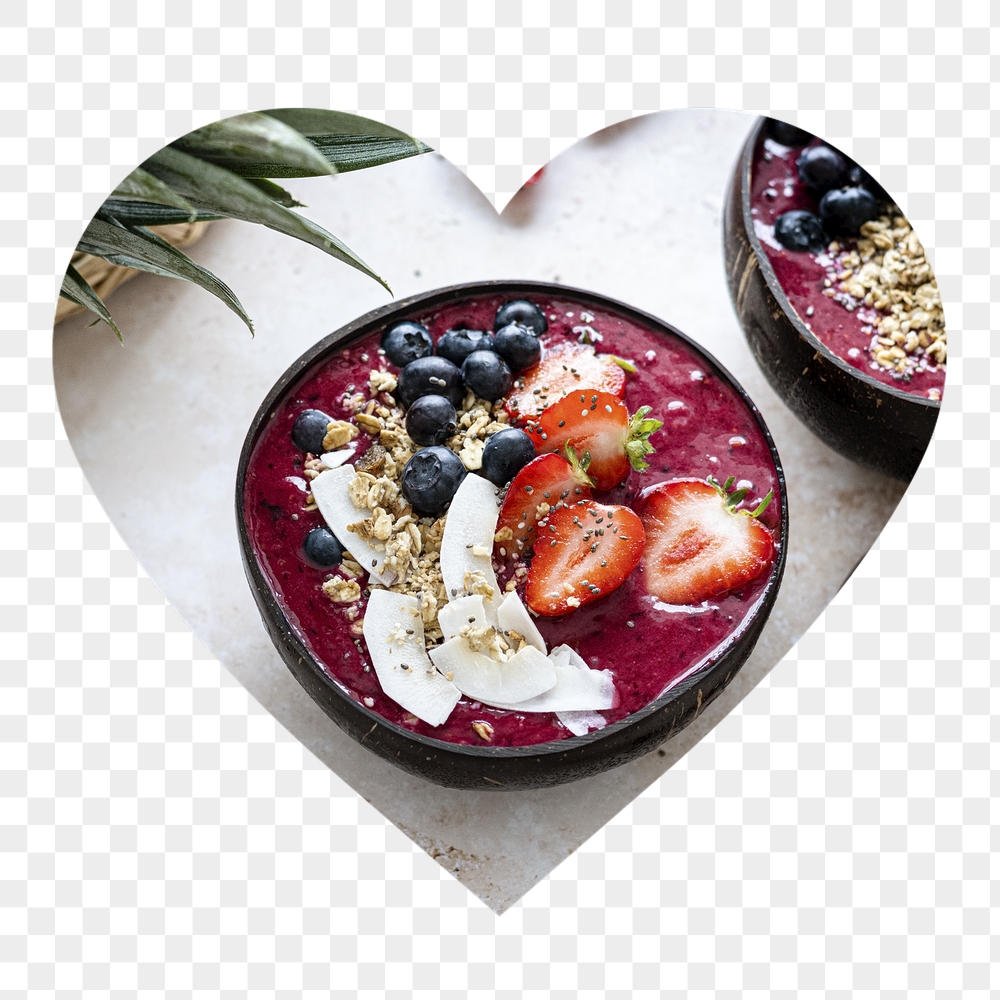Acai bowl png badge sticker, | Free PNG - rawpixel