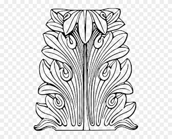 Acanthus Leaf Png Clip Arts - Drawing