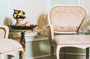 Accent Chair Near Marble Top Table