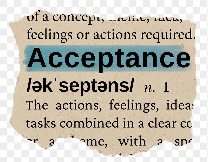 Acceptance png word sticker, torn | Free PNG - rawpixel