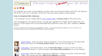 Access ctunes.eu. Free ringtones for iphone and MP3 ringtones ...