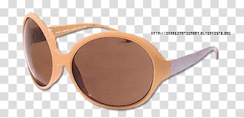 Accessori set, brown framed sunglasses transparent background PNG clipart