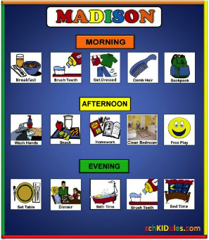 accommodations and visual schedules for ASD