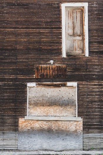 According to a local I talked to, this building is about 130 years old and used to be a hotel and brothel. It’s located in the tiny unincorporated community of Fort Klamath in Southern Oregon. I had to stand on a highway to get this photo but I love how the wood textures turned out. I especially love the random door on the second floor. 