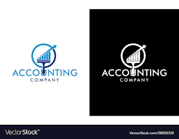 accounting and finance logo concept brush