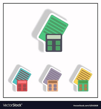 Accounting collection in paper vector image