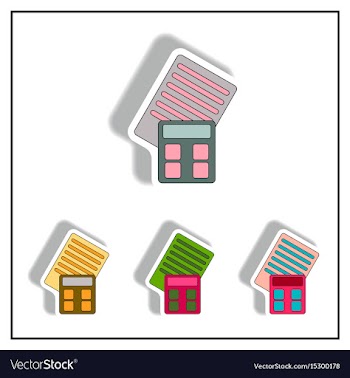 Accounting collection in paper vector image
