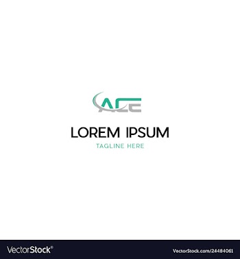 Ace brand text creative business logo vector image