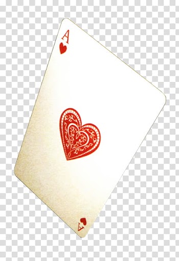 Ace of hearts playing card transparent background PNG clipart