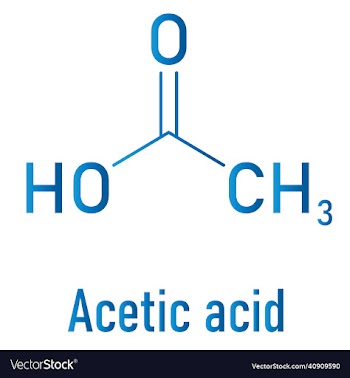 acetic acid molecule skeletal formula