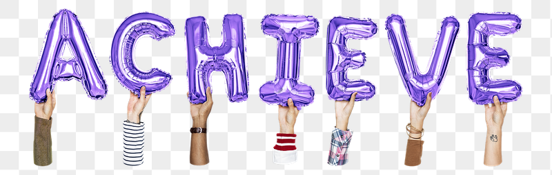 Achieve word png, hands holding | Free PNG - rawpixel