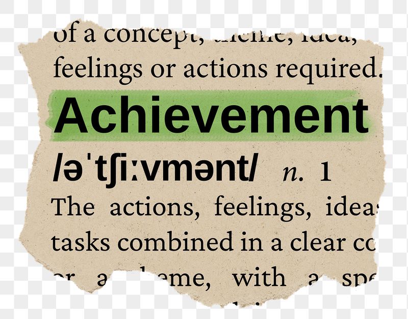 Achievement png word sticker, torn | Free PNG - rawpixel