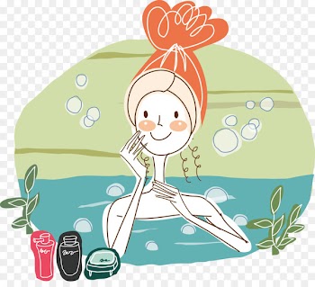 Acne Make-up Skin Comedo Periorbital dark circles - Bathing beauty vector 