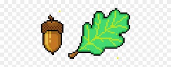 Acorn And Oak Leaf Tumblr - Acorn Pixel Art