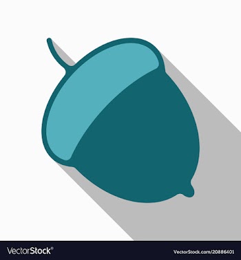 Acorn flat icon nut and food graphics a colorful vector image