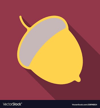Acorn flat icon nut and food graphics a colorful vector image
