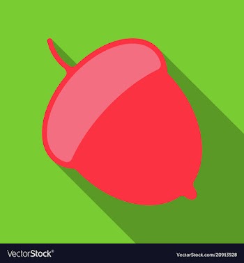 Acorn flat icon nut and food graphics a colorful vector image
