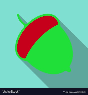 Acorn flat icon nut and food graphics a colorful vector image