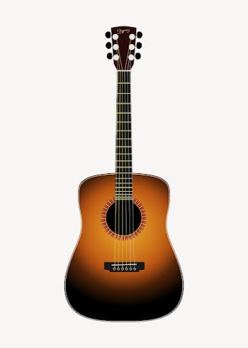 Acoustic guitar clip art, object | Free Photo - rawpixel