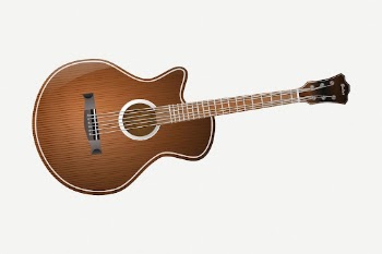 Acoustic guitar clipart, collage element | Free PSD - rawpixel
