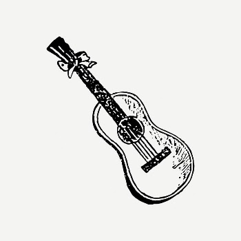 Acoustic guitar clipart, vintage music | Free PSD Illustration - rawpixel