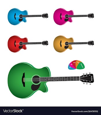  					Acoustic guitar image vector image														