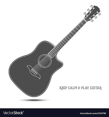  					Acoustic guitar isolated Keep calm and play vector&nbsp;image														