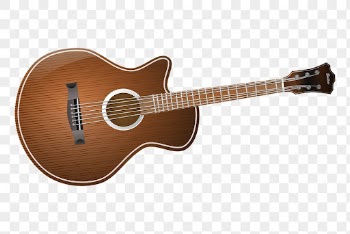 Acoustic guitar png sticker illustration, | Free PNG - rawpixel