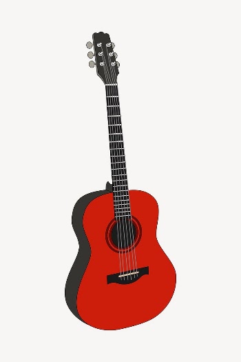 Acoustic guitar sticker, musical instrument | Free PSD - rawpixel