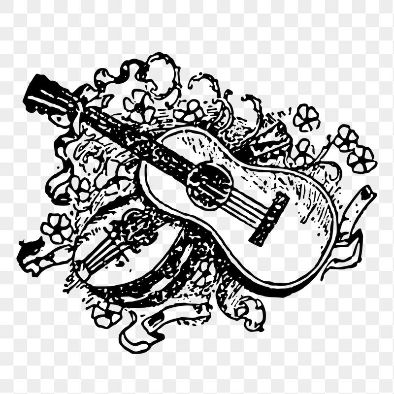 Acoustic guitars png sticker, vintage | Free PNG - rawpixel