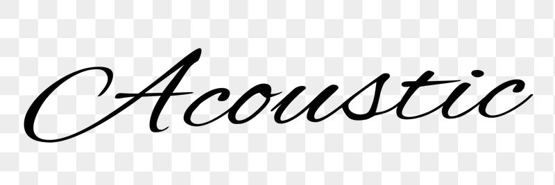 Acoustic word png, simple typography | Free PNG - rawpixel