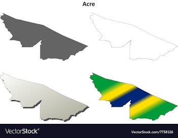 Acre blank outline map set vector image