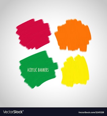 Acrylic design elements vector image