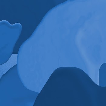 Acrylic fluid blue texture background with blank space