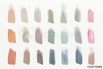 Acrylic paint brush strokes